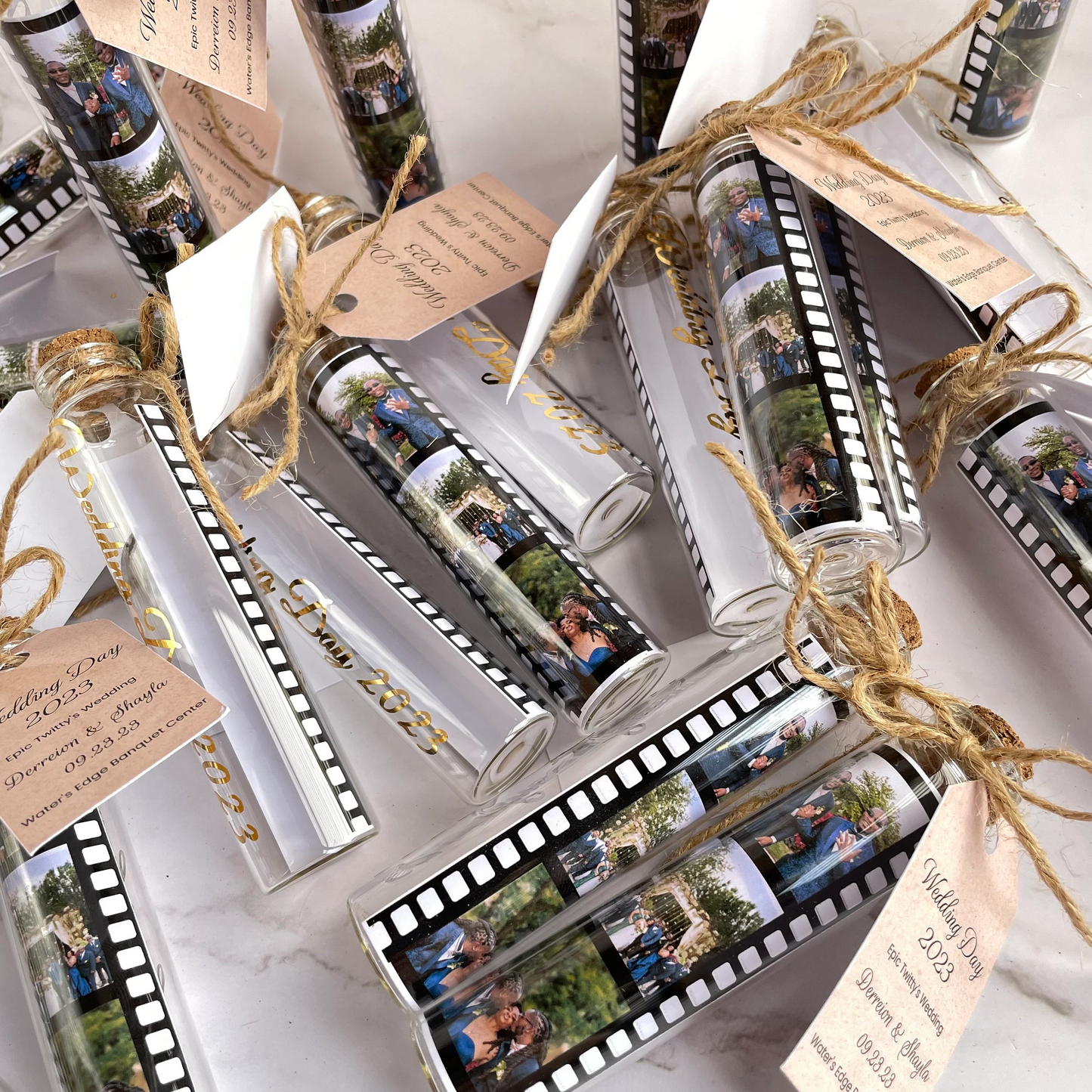 10 pcs Movie Theme Glass Tube Favors