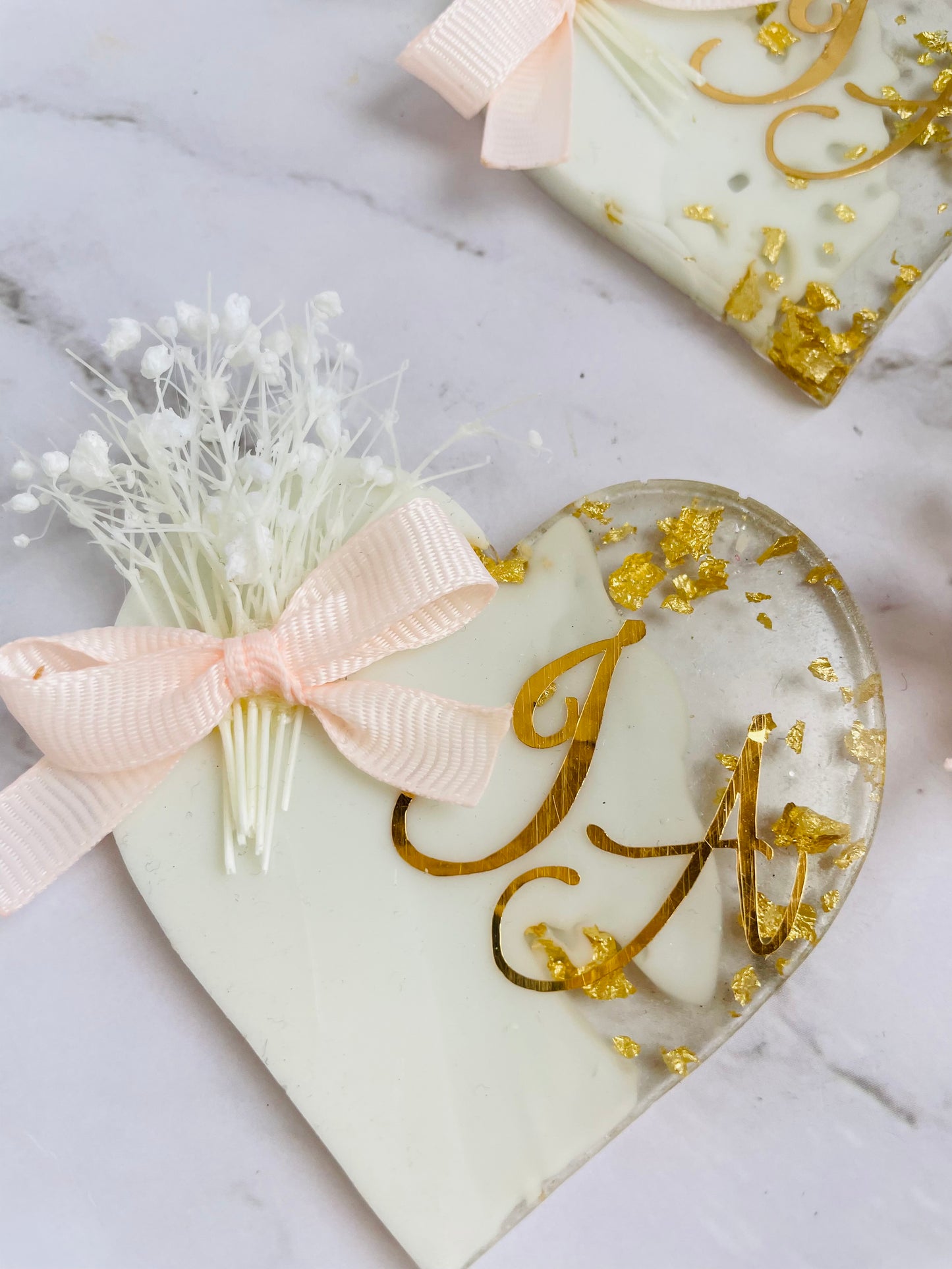 10 pcs Epoxy Heart Keepsakes, Cute Favors