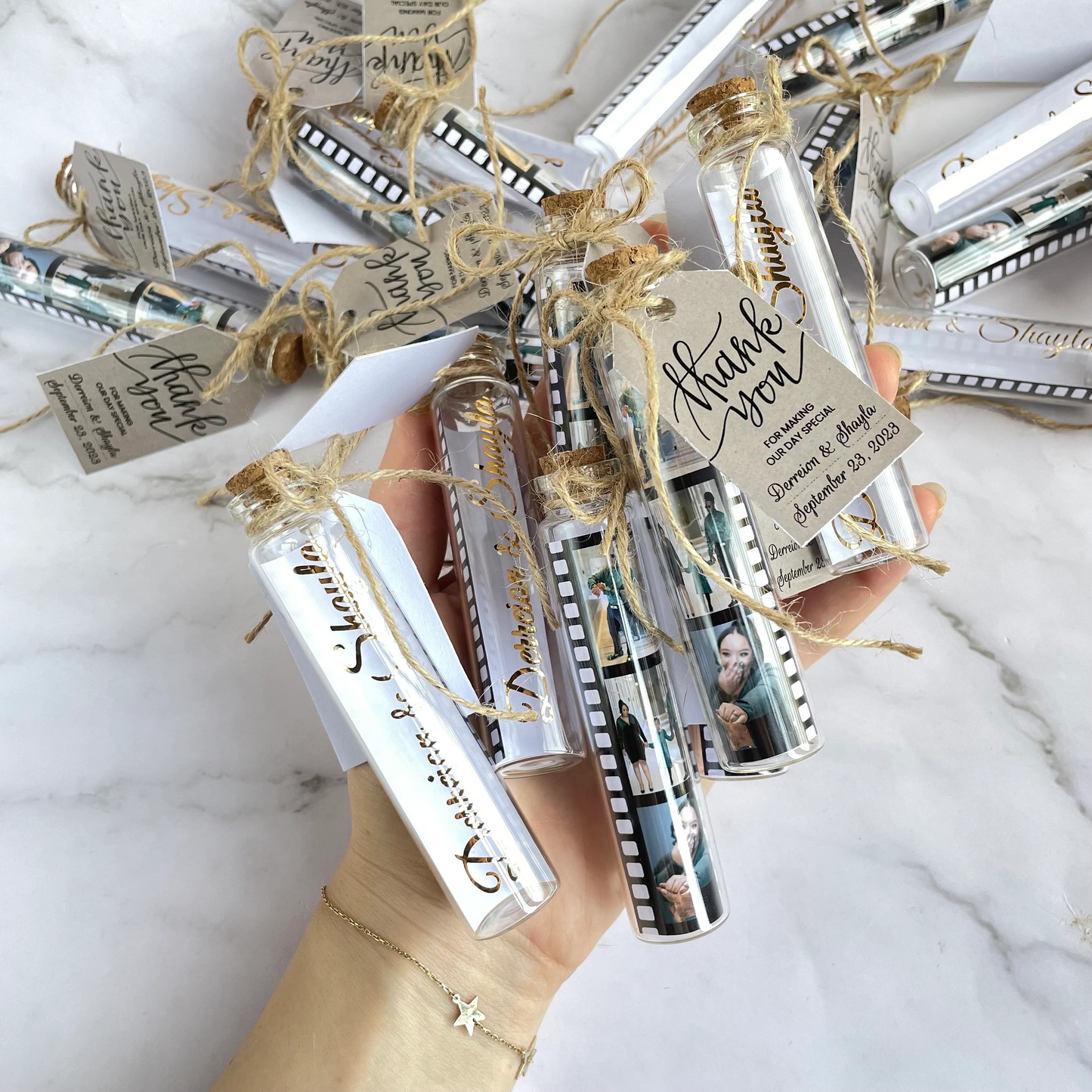 10 pcs Movie Theme Glass Tube Favors