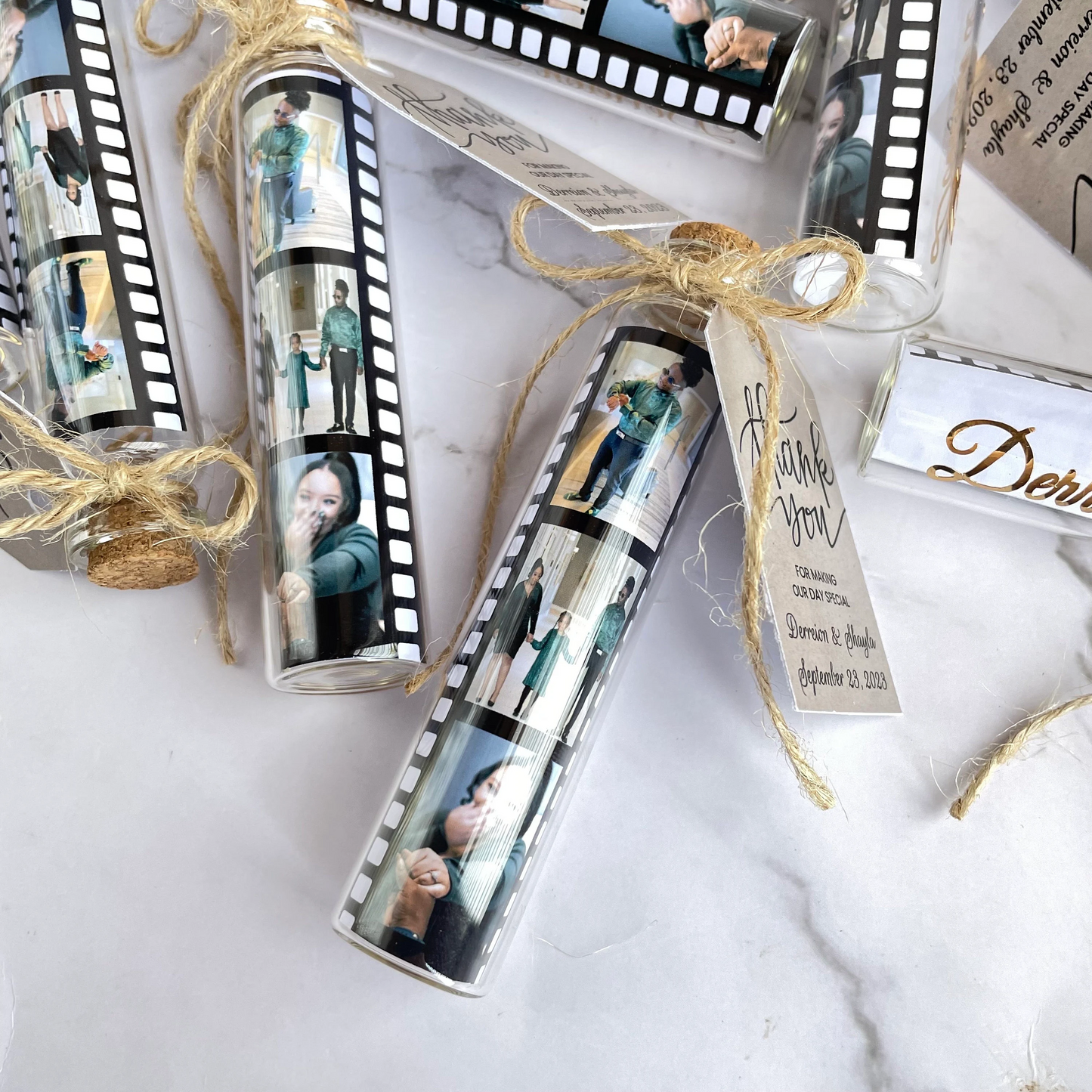 10 pcs Movie Theme Glass Tube Favors