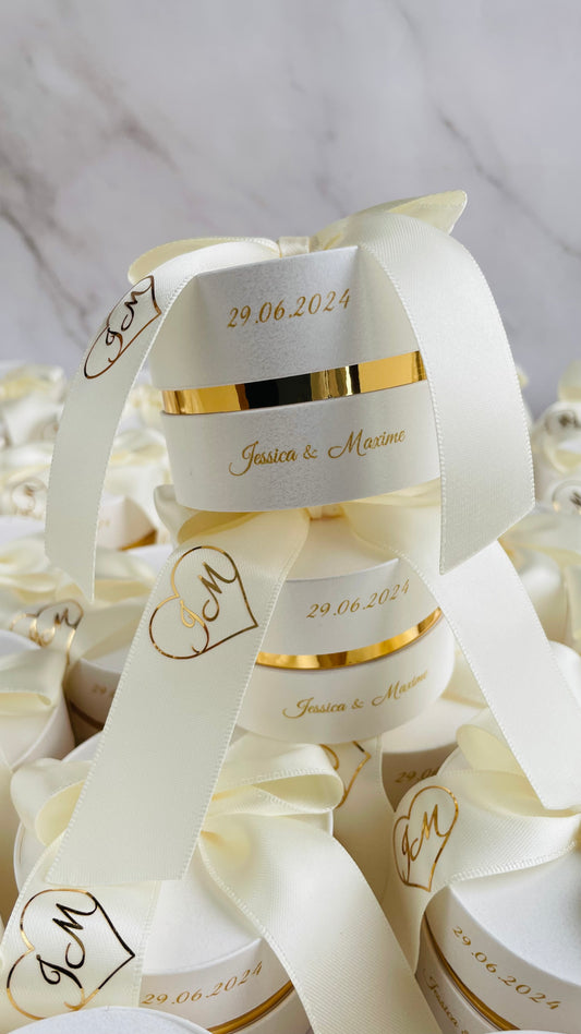 10 pcs Unique favor round boxes