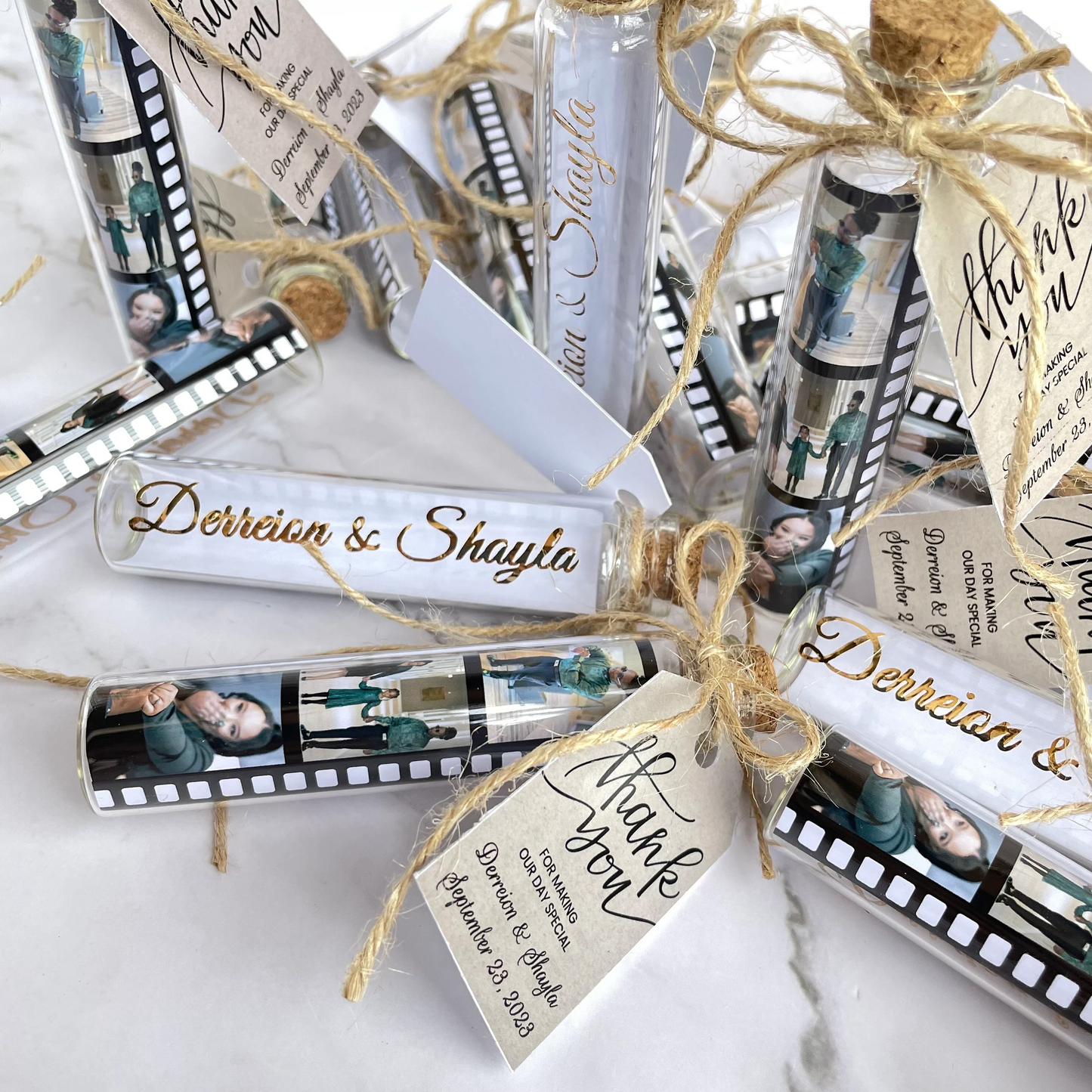 10 pcs Movie Theme Glass Tube Favors