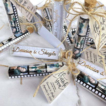 10 pcs Movie Theme Glass Tube Favors