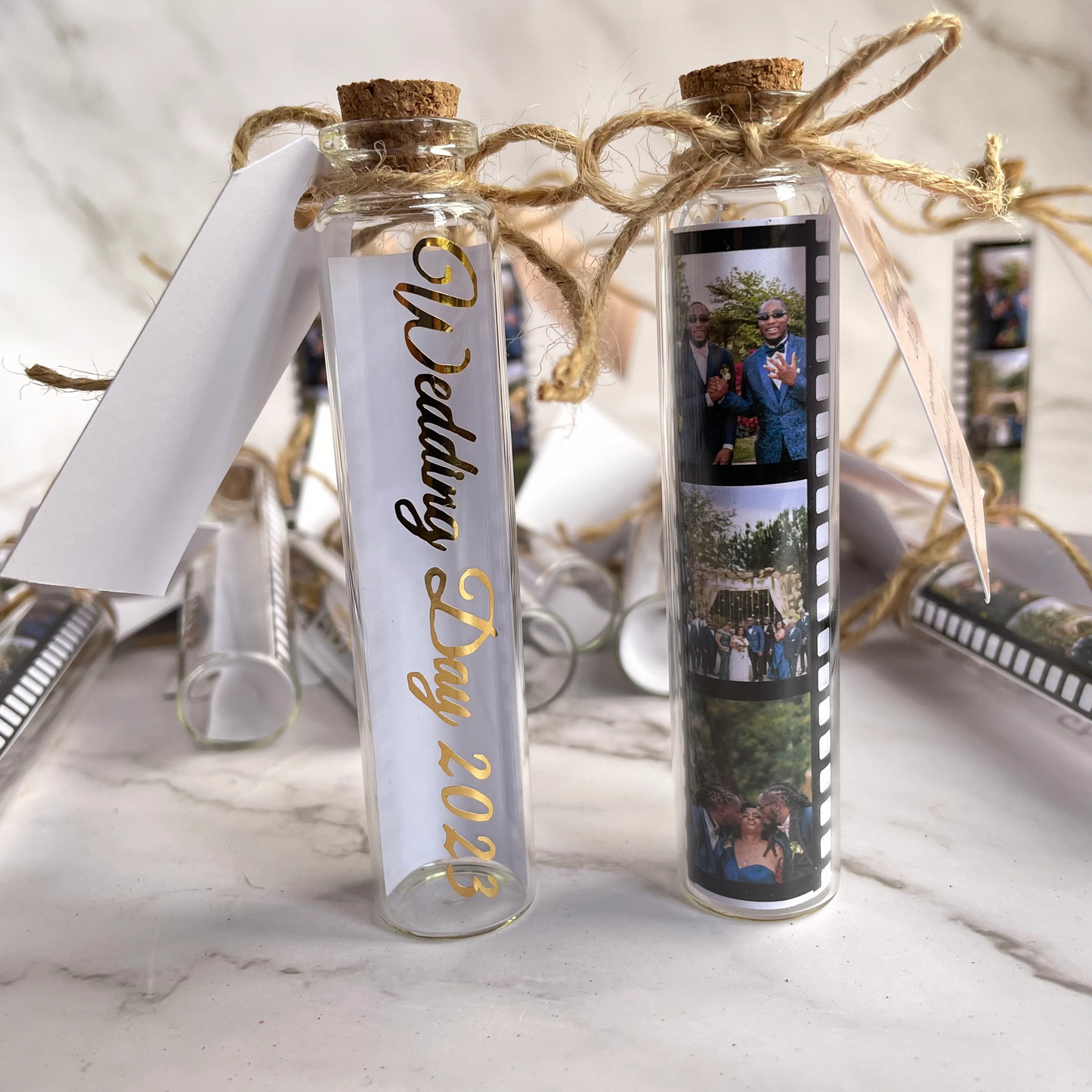 10 pcs Movie Theme Glass Tube Favors