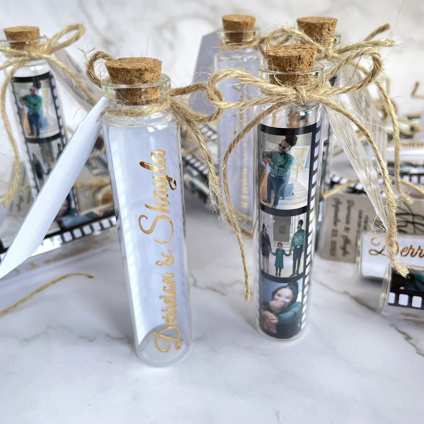 10 pcs Movie Theme Glass Tube Favors