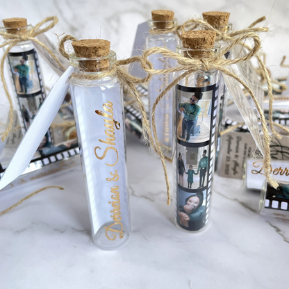 10 pcs Movie Theme Glass Tube Favors