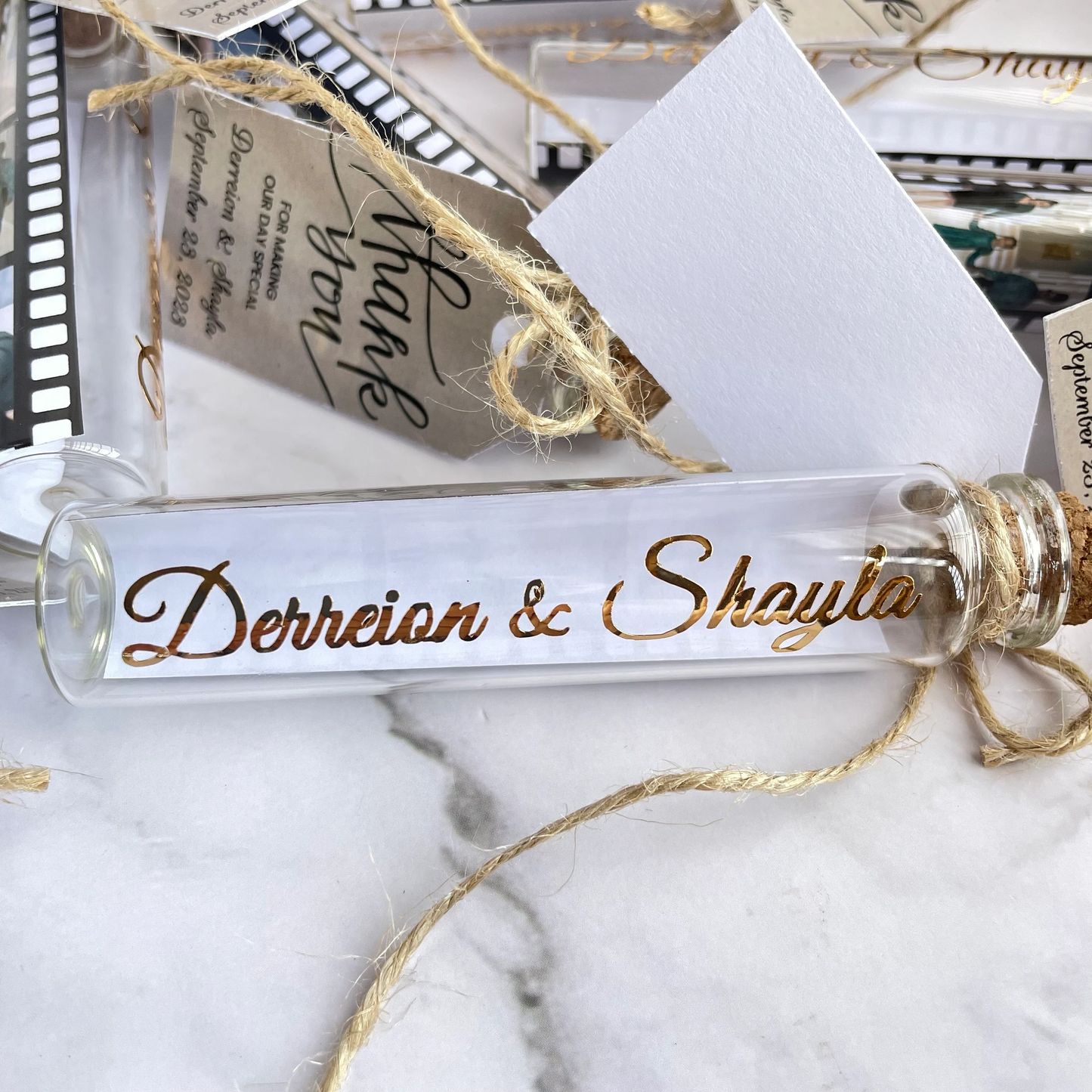 10 pcs Movie Theme Glass Tube Favors