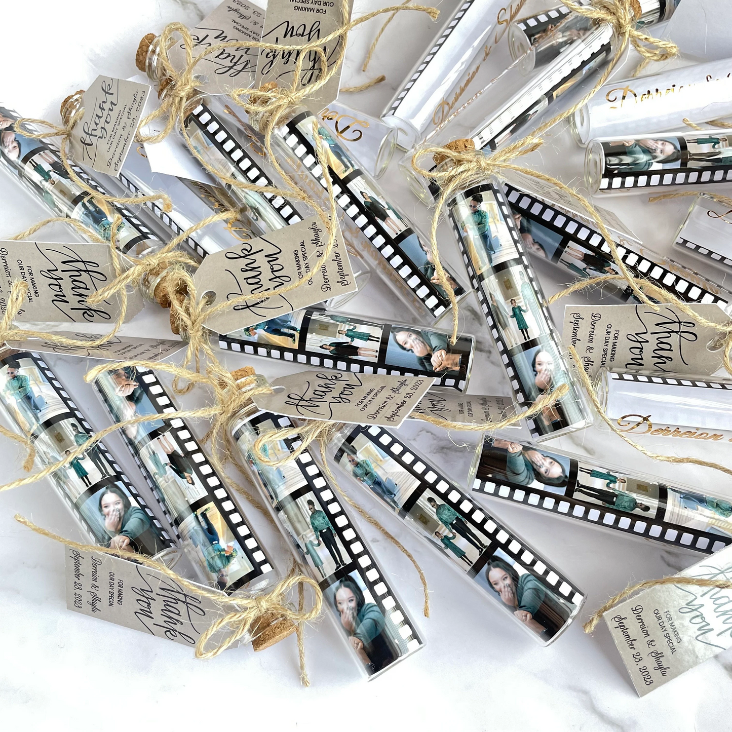 10 pcs Movie Theme Glass Tube Favors